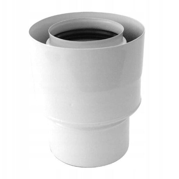 80/125X60/100 TURBO ΜΕΙΩΤΗΡΑΣ ΔΙΠΛΟΥ ΤΟΙΧΟΥ ΛΕΥΚΟΣ// RSK.SX-TD80/125X60/100REDB
