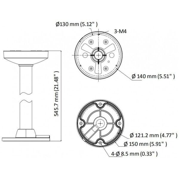 Hikvision Hikvision DS-1271ZJ-140-DM45 Pendant Mount