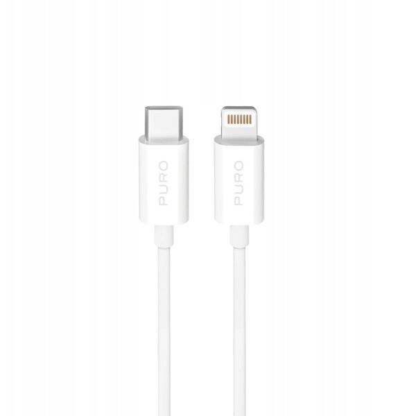 Καλώδιο Puro TPE 20W USB-C - Lightning 2m - λευκό