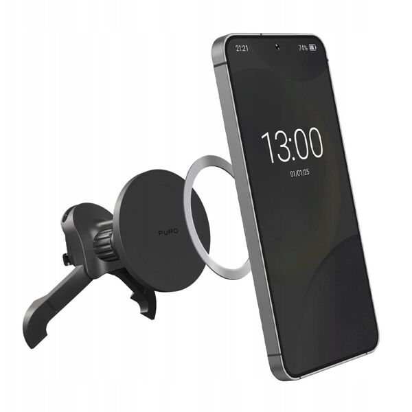 Ρυθμιζόμενη βάση αυτοκινήτου Puro, συμβατή με MagSafe - μαύρο