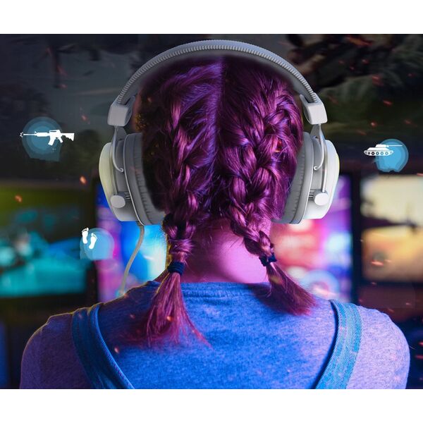 Ακουστικά στούντιο πάνω από το αυτί FIFINE H6W AmpliGame RGB surround ήχος 7.1