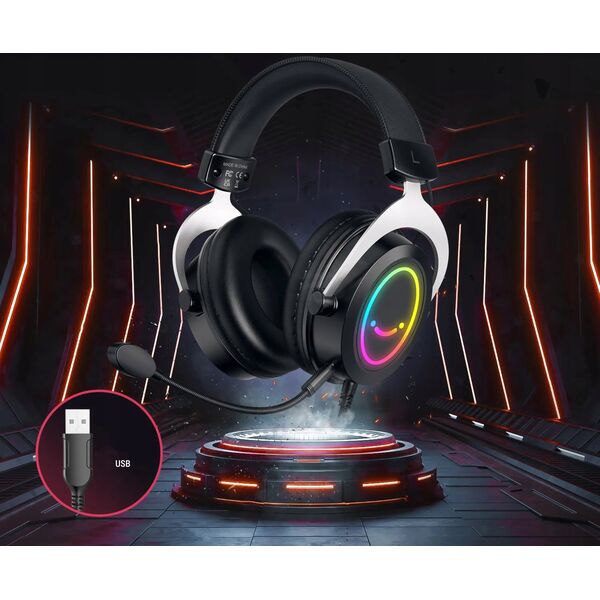 Ακουστικά στούντιο πάνω από το αυτί Fifine H3 AmpliGame RGB με μικρόφωνο στούντιο