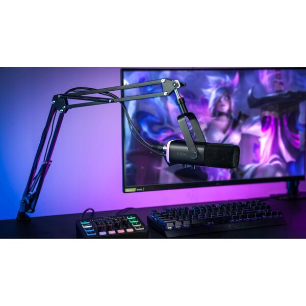 Δυναμικό μικρόφωνο στούντιο Fifine AM8T USB/XLR RGB με βάση PnP