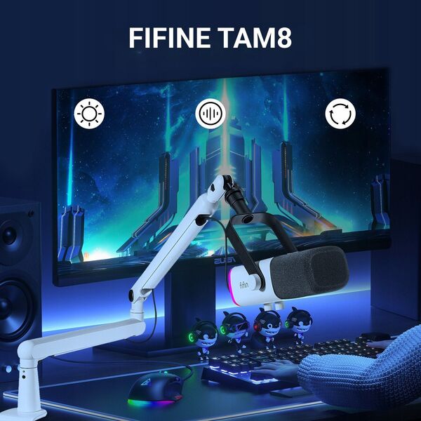 Δυναμικό στούντιο μικρόφωνο TAM8W XLR/USB με βραχίονα