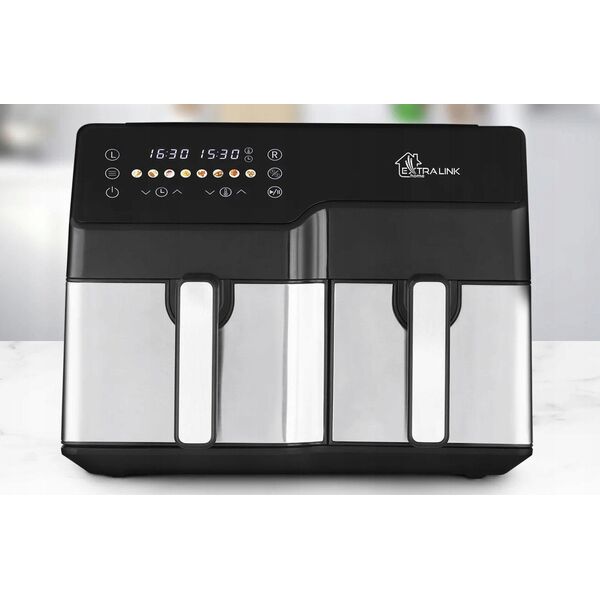 Extralink Home Air Fryer SJ-1000 10L EU | Frytkownica | (6L+4L)  2500W