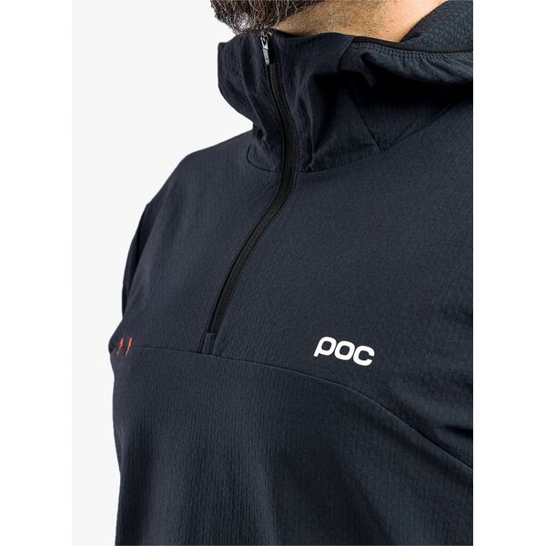 Ποδηλατική ζακέτα POC Mantle Thermal Hoodie - ουράνιο μαύρο