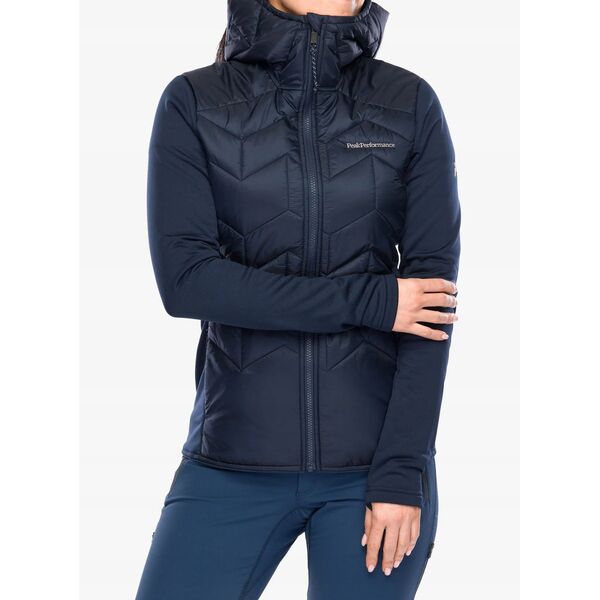 Γυναικείο Υβριδικό Μπουφάν Peak Performance Elevate Liner Hybrid Hood - blue shadow
