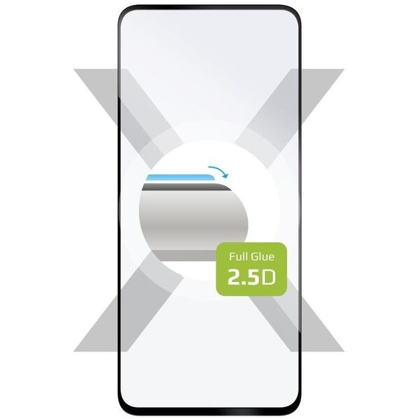 Fixed Screen protector | Honor | X6b | Tempered glass | Juodas | 2.5D