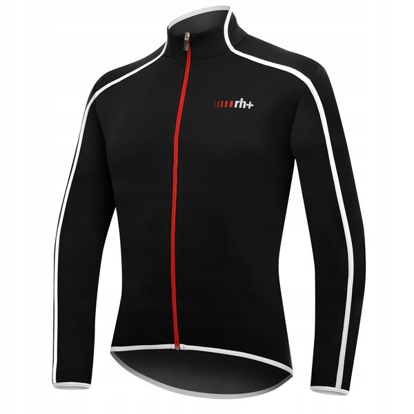 Μπλούζα ποδηλασίας RH+ Prime LS FZ BLACK-WHITE - XL