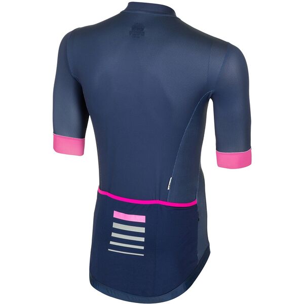 Μπλούζα ποδηλασίας RH+ Logo DARK BLUE/FUCSIA - L