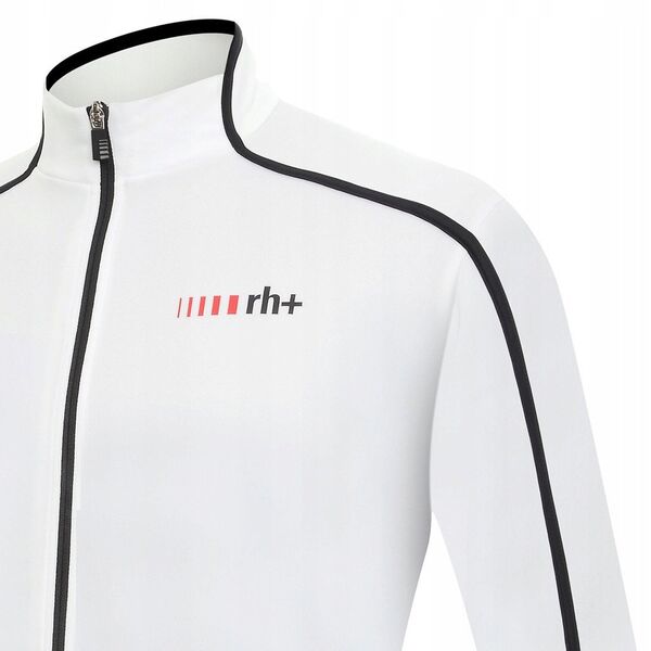 Μπλούζα ποδηλασίας RH+ Prime LS FZ ΛΕΥΚΟ-ΜΑΥΡΟ - XXL