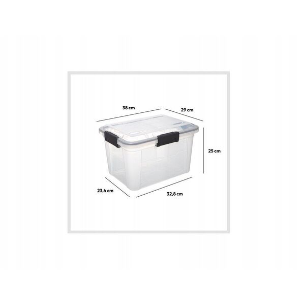 Πλαστικό δοχείο με καπάκι PROTECT, 18 l