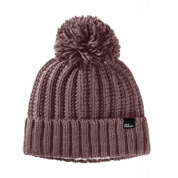 Γυναικείο χειμερινό σκουφί Jack Wolfskin Highloft Knit Beanie - κόκκινο κοράλλι
