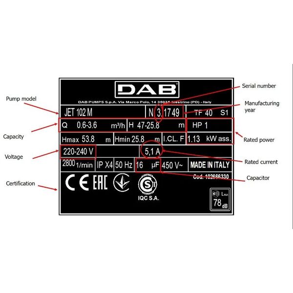 Αντλία κυκλοφορίας DAB Evosta 2, 40-70, 130 mm