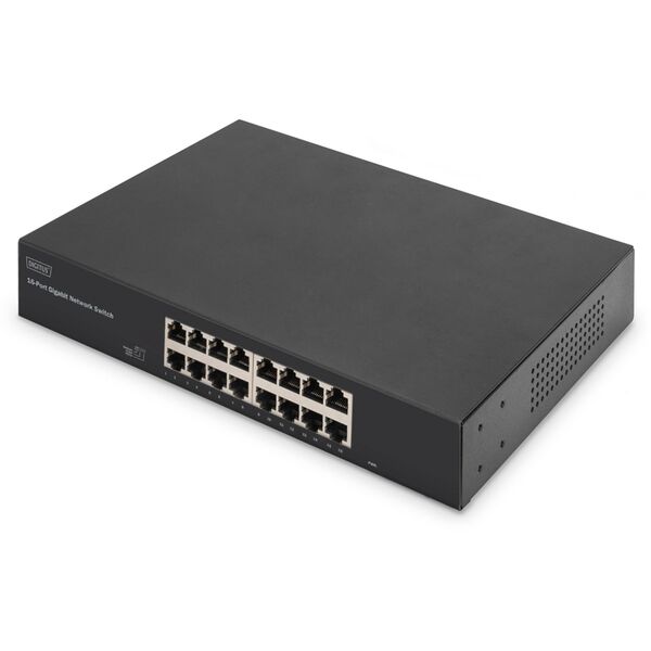 Digitus 16-portowy przełącznik gigabitowy, 19 cali, niezarządzalny
