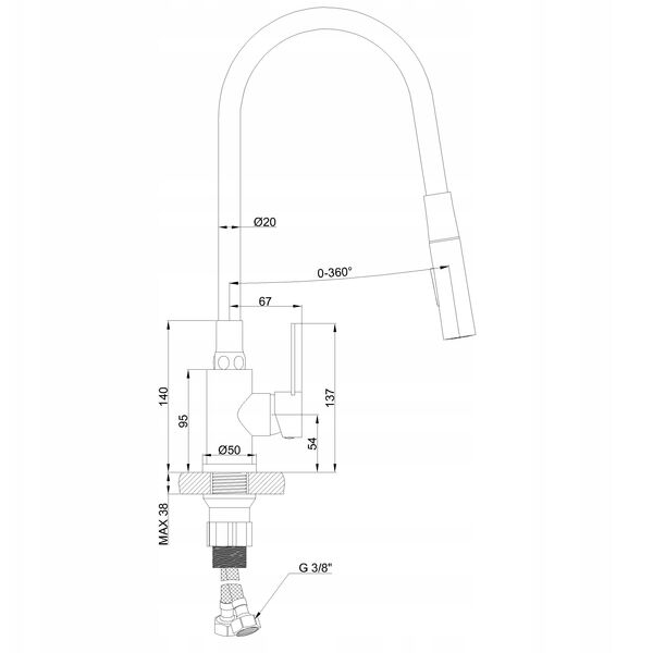 Μπαταρία κουζίνας Invena Dalis, γκρι BZ-64-005-L