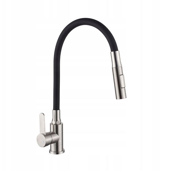 Μπαταρία κουζίνας Invena Dalis, inox/μαύρο BZ-64-043-L