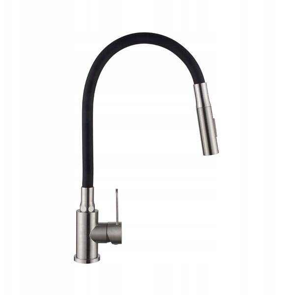 Μπαταρία κουζίνας Invena Dalis, inox/μαύρο BZ-64-043-L