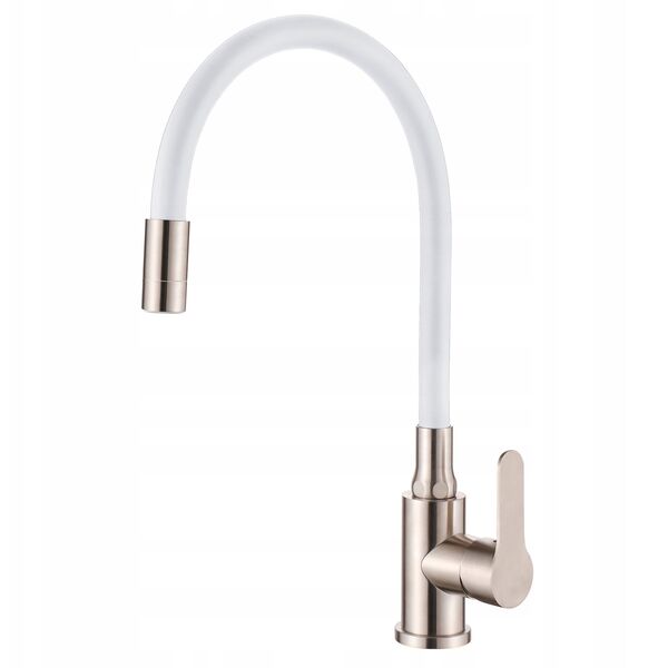 Μπαταρία κουζίνας Invena Ksanti Inox, inox/λευκό BZ-37-I02-L