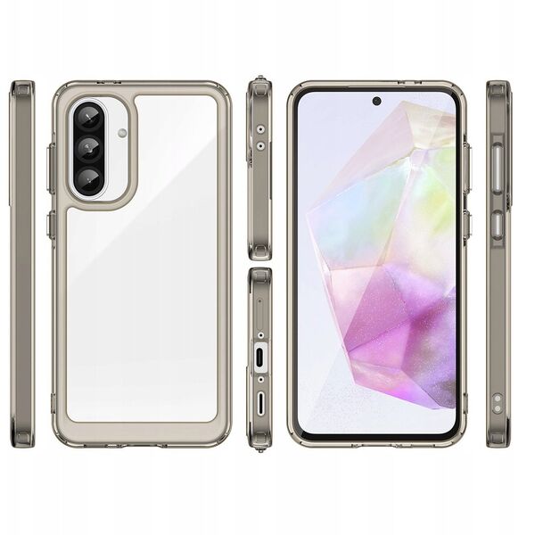 Θήκη Outer Space Case για Samsung Galaxy A26 κάλυμμα με ελαστικό πλαίσιο - ημιδιαφανές, μαύρο