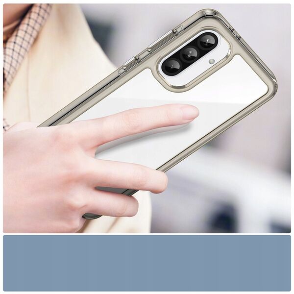 Θήκη Outer Space Case για Samsung Galaxy A26 κάλυμμα με ελαστικό πλαίσιο - ημιδιαφανές, μαύρο