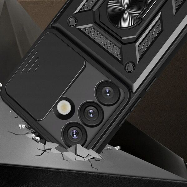 Θήκη Hybrid Armor Camshield με βάση και προστασία κάμερας για το OnePlus Ace Pro 5G / 10T 5G - μαύρο