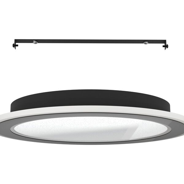 Φωτιστικό οροφής LED EGLO MACCHIONI, 24W, 2700-6500K, 2400lm, μαύρο, O38cm με τηλεχειριστήριο