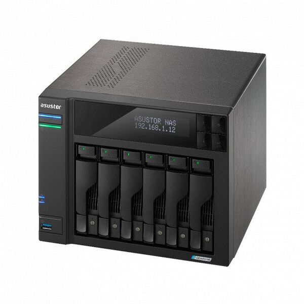 Διακομιστής αρχείων Asustor LOCKERSTOR 6 AS6706T 6-bay, Intel Celeron N5105 Τετραπύρηνος 2.0GHz, 16GB RAM DDR4. 4x M.2 PCIe (NVMe), 2x 2.5 GbE. 2x USB 3.2. HDMI 2.0b, 1x PCIe
