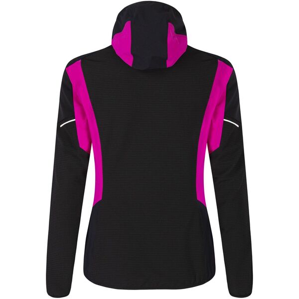 Γυναικείο μπουφάν softshell Montura Premium Wind Hoody Jacket - μαύρο/έντονο βιολετί