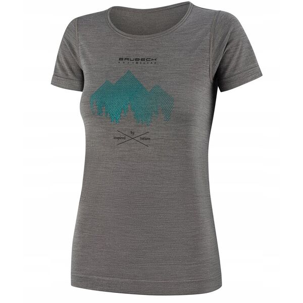 Γυναικείο μπλουζάκι με κοντό μανίκι OUTDOOR WOOL PRO γκρι M - GÓRY 9