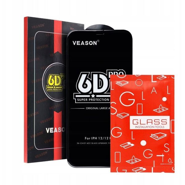 Σκληρυμένο Γυαλί 6D Pro Veason Glass - για Motorola G04 / G24 / G24 Power / E14 μαύρο