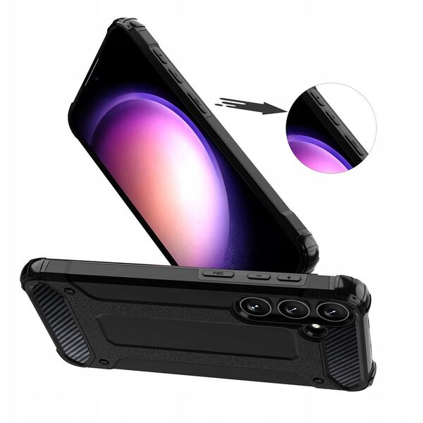 Υβριδική Θήκη Armor για Samsung Galaxy A16 / A16 5G θωρακισμένη υβριδική θήκη - μαύρο
