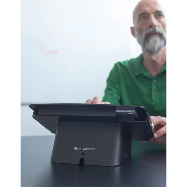 Compulocks iPad 10th-11th (A16) Gen Space Enclosure AV Conference Room Capsule Black - Στήριγμα - 25° γωνία θέασης - για tablet - σταθερό - κλειδωμένο - υψηλής ποιότητας αλουμίνιο, χάλυβας - Μαύρο - Μέγεθος οθόνης: 27.7 εκ. (10.9") - Μοντάρισμα
