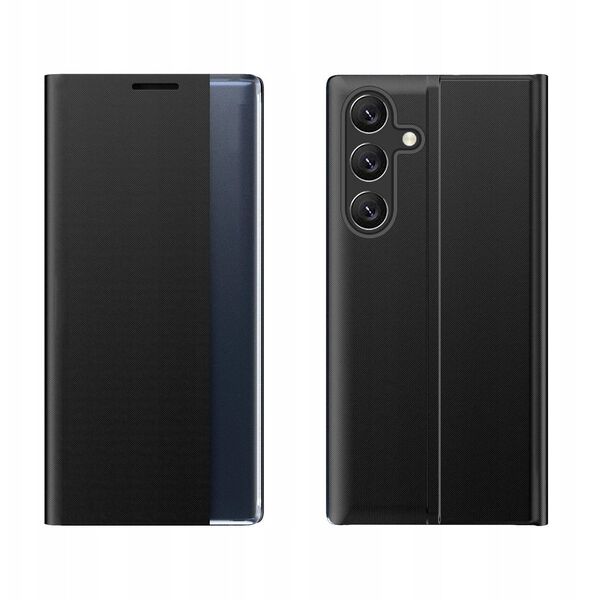 Etui New Sleep Case θήκη με καπάκι με λειτουργία βάσης για Samsung Galaxy A36 - μαύρο