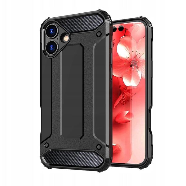 Θήκη υβριδικής θωράκισης Hybrid Armor για iPhone 16e - μαύρη