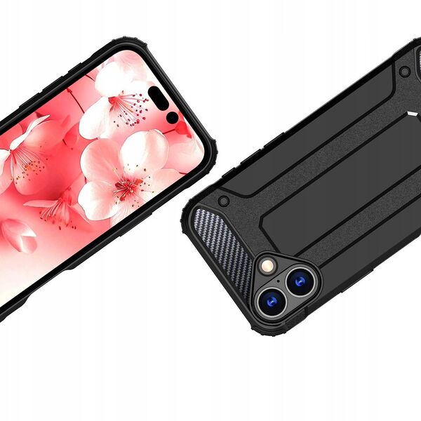 Θήκη υβριδικής θωράκισης Hybrid Armor για iPhone 16e - μαύρη