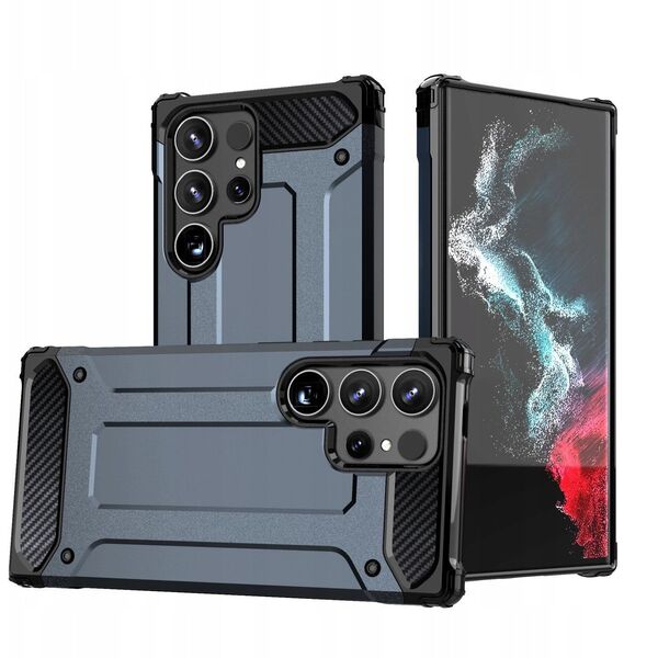 Θήκη υβριδικής πανοπλίας Hybrid Armor για Samsung Galaxy S25 Edge - μπλε
