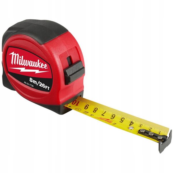 MILWAUKEE ROLLING TAPE 8m SLIM S8 26/25
