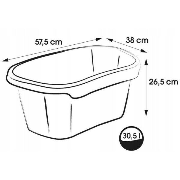 ΚΑΔΟΣ ΠΛΥΝΤΗΡΙΟΥ 30.5L NORDIC GREY