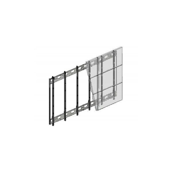 HAGOR VWR 3x3 55 Τοπίο λεπτορυθμιζόμενο πλαίσιο πολλαπλών βιντεοτοίχων Φορτίο ανά οθόνη 30 kg VESA πρότυπο 600x400 Απόσταση από τον τοίχο 67mm