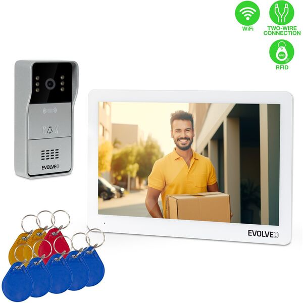 EVOLVEO DoorPhone 10-2W - 2 καλωδιακό βιντεοτηλέφωνο με εφαρμογή και μνήμη 32GB