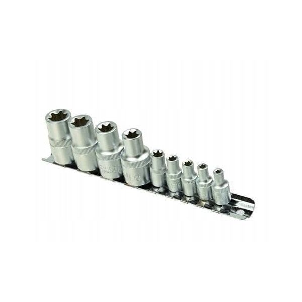 9τμχ. σετ καρυδάκια torx E5-16,1/4&3/8"GEKO (50)