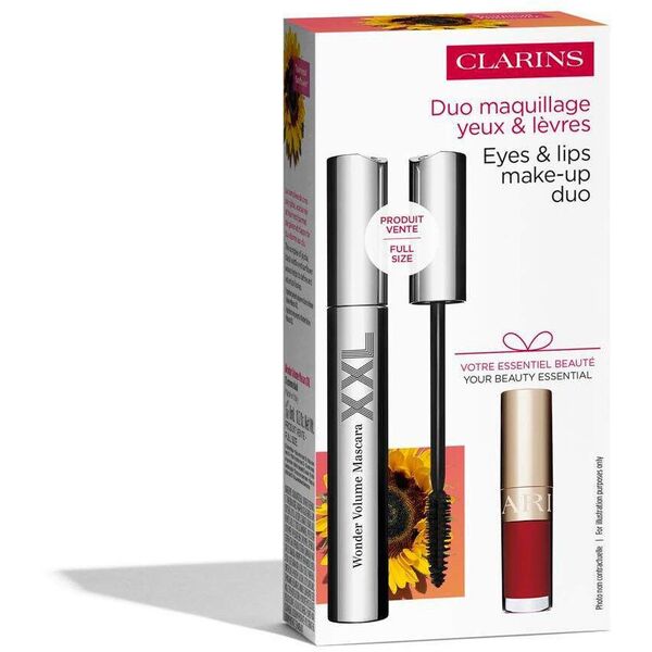 CLARINS ΣΕΤ (MASCARA WONDER VOLUME XXL 8ML + LIP COMFORT OIL #03 CHERRY 1,4ML)