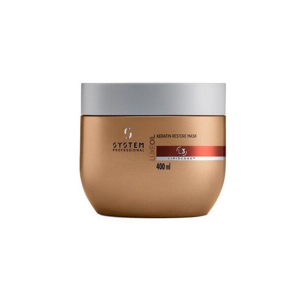 Μάσκα μαλλιών System Professional LuxeOil Keratin Restore Mask, για ταλαιπωρημένα μαλλιά, 400 ml