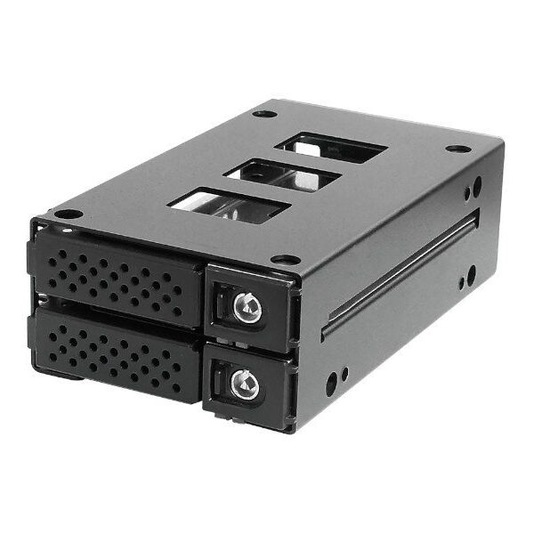 Πίσω πλαίσιο JOUJYE JJ-N-29SS15 για 2 SATA SAS I II III HDD/SSD 6,4cm/2,5Zoll έως 12Gbps Συμπεριλαμβάνονται γωνίες τοποθέτησης για θήκη 5,25Zoll