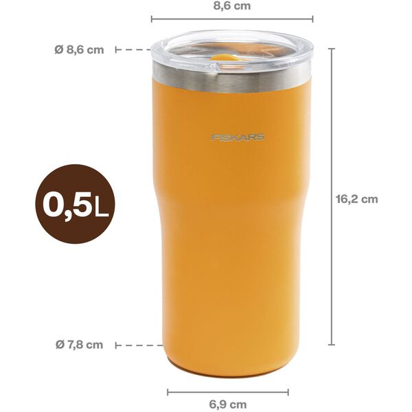 ΚΟΥΠΑ FISKARS ON-THE-GO 0.5L ΠΟΡΤΟΚΑΛΙ