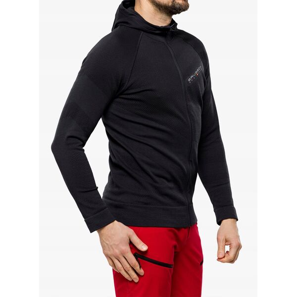 Ανδρική μπλούζα με κουκούλα Brubeck Thermo Wool by Pustelnik - μαύρο