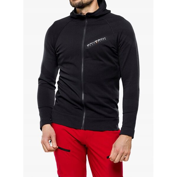 Ανδρική μπλούζα με κουκούλα Brubeck Thermo Wool by Pustelnik - μαύρο