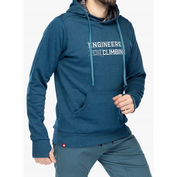 Φούτερ με κουκούλα Ocun Hoodie - μπλε οπάλιο/εξκάλιμπερ