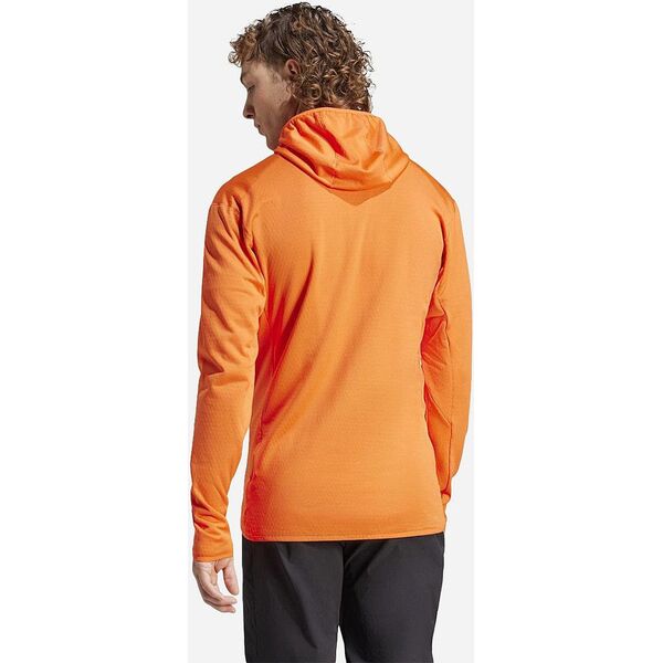 Bluza trekkingowa adidas TERREX Xperior Light Fleece Hooded Jacket - semi impact orange